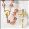 Imitation Rose Quartz Rosary